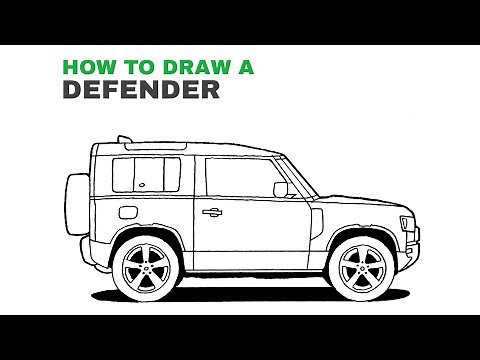 How to Draw Land Rover Defender step by step - Easy to Follow