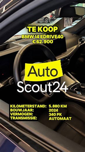 De BMW i4 eDrive40 Gran Coupe 😍🔋🔌 €62.900, komt uit 2024, elektrisch met 340 pk! Profiteer nu van 4 jaar garantie op een tweedehandsauto bij BMW Meeusen (t/m 12 november)! #AutoScout24 #automotive #autoscout #BMWi4 #forsale | AutoScout24