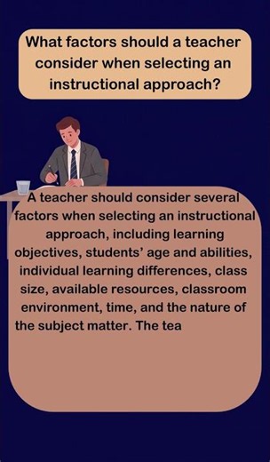 CRQ#19:🎓 Why are instructional approaches important in the teaching-learning process? #education