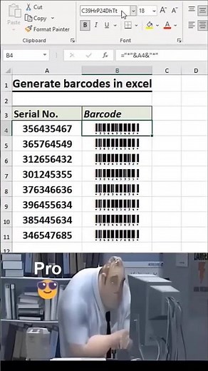 Generate Barcode in Excel 🔥 | Easy Trick!