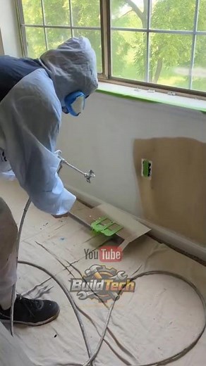 Fast Wall Painting with Spray Gun | Smooth Interior Finishing Technique