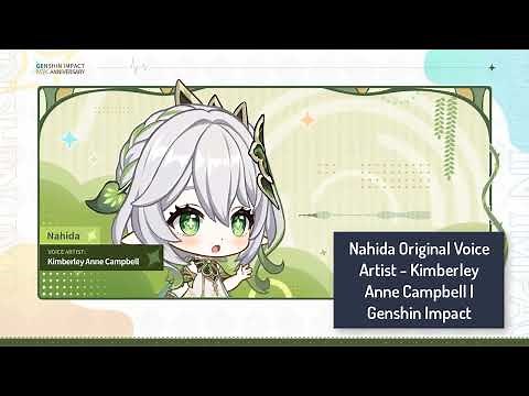 Nahida Original Voice Artist - Kimberley Anne Campbell wishing on Genshin Impact 2nd Anniversary