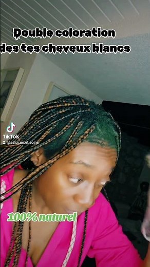Double coloration de tes cheveux blancs rapidement avec le café ☕️ indigo henné #diy #naturalhair