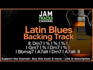 Latin Blues - Smooth Jazz Groove Jam Track in Dm