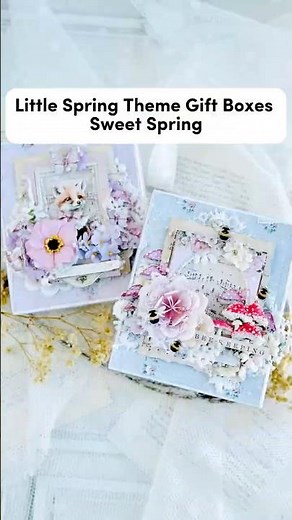 How to Make Mini Spring Boxes 🌷 | Easy Paper Craft | Sweet Spring Collection #papercraft #crafting