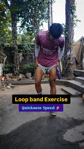 Loop Band Exercise 🚀 Quickness Speed ⚡ ✅ Set & Reps - 30s × 3 #loopband #ResistanceBands #quickness