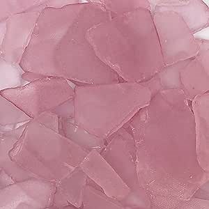 Tumbler Home Sea Glass for Crafts, Beach Glass for Crafts, Aquarium Decor Vase Filler, Smooth Recycled Seaglass Rocks, Bulk Seaglass Crafting Supplies DIY Art, Jewelry, Christmas Tree (Pink-12oz)