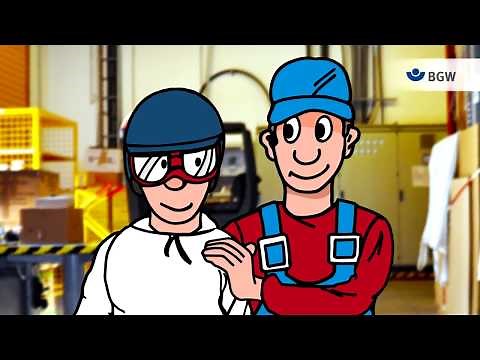 Nils erklärt den Arbeitsschutz