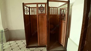 Confessional Booth inside the Historic Da Lat Cathedral in Vietnam