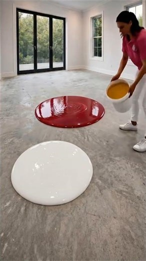 THIS RED COLOUR IS SO BEAUTIFUL 😮❤️ Epoxy luxury floor
