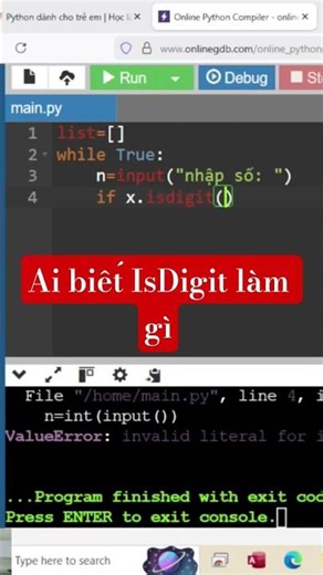IsDigit python làm gì ?