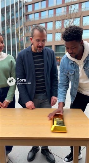 NEOTON'S FIRST LAW USING A GOLDEN BAR 💸💸💸💸