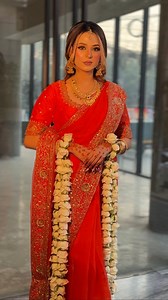 Blending tradition with a modern, radiant vibe 🧡 This one is our pure muslin saree intricate with hand zardosi work. Makeover: Bellissimo By Bushra | OSHIN