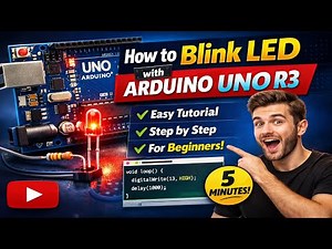 How to Blink LED Using Arduino Uno R3 | Beginner Arduino Tutorial