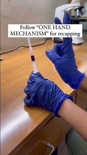 How to recap needle properly | avoid needle stick injury by this simple method | #hiv #microbiology