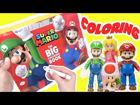 The Super Mario Bros Movie Coloring Book with Luigi, Princess Peach, Toad