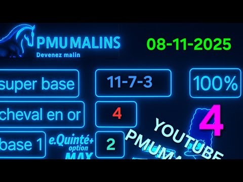 Tableau de base et tocard pmu quinté du jour samedi 08/11/2025