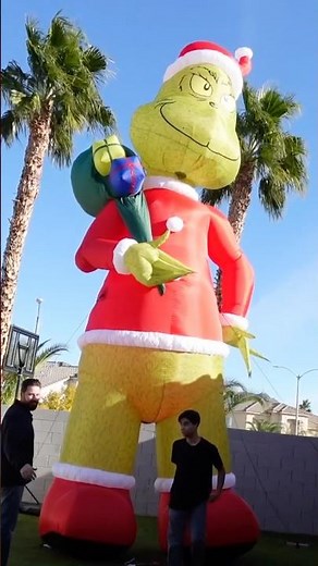 We’re checking out the 25 ft Huge Grinch Inflatable Christmas decoration!
