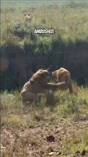 Lion Ambush Fight | Male Lions Battle for Alpha in the Wild