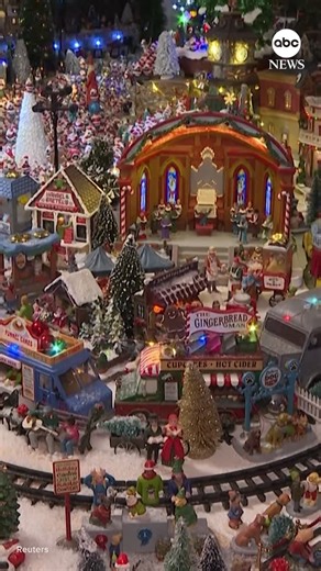 ABC News on Instagram: "This family is stepping into the holiday season by unveiling the world's largest indoor display of Christmas trees, right inside their home. Read more at the link in bio."