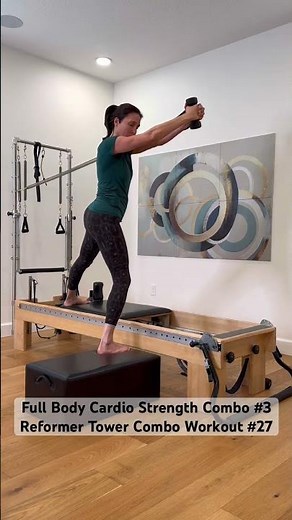 Reformer Tower 🔥 Full-body cardio + strength combo. 7-day free at AprilPlankPilates.com #pilates