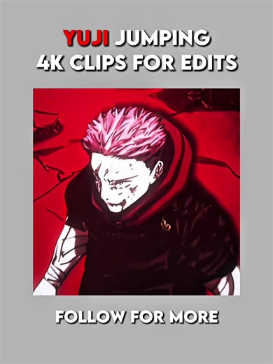 Yuji Itadori 4K Jumping Clips for Edits