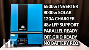 SunGoldPower 48V 6500W off grid hybrid solar inverter charger SP6548 review