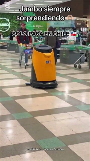 ONLY HAPPENS IN CHILE 🇨🇱 Technology has arrived at Jumbo! Look at what this robot does 🤯 #foryou