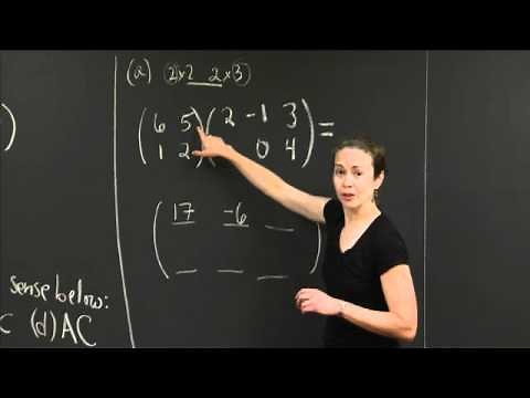 Matrix multiplication practice | MIT 18.02SC Multivariable Calculus, Fall 2010
