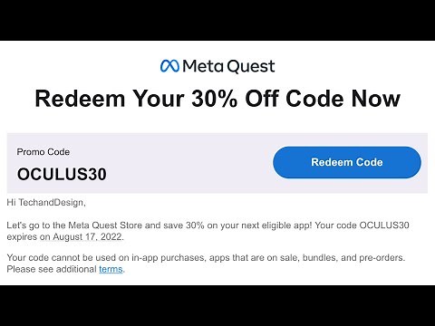 30% OFF Discount Code for Oculus Store | Meta Quest | Oculus Quest