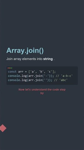 💡 Array.join() | JS Tips for Developers #Shorts