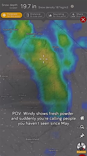 Windy.com on Instagram: "Powder alert ❄️ Winter season is officially here. Check it for yourself  use the Snow depth and New snow layers and check live Webcams on Windy to know exactly where it’s stacking up. ⛷️ #skiing #pow #winter"