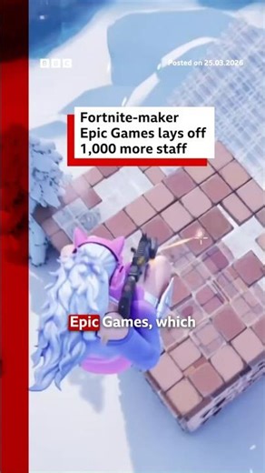Fortnite-maker Epic Games lays off 1,000 more staff. #Fortnite #Gaming #BBCNews