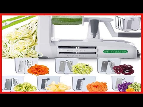 Spiralizer 7 Blade Vegetable Slicer, Strongest and Heaviest Spiral Slicer, Best Veggie Pasta Spaghet