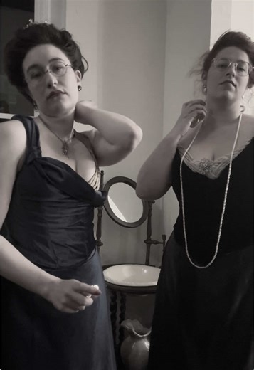 @Tulsa Vintage Ginger and I do modern stuff too. #victorian #gibsongirl #bestfriendchaos