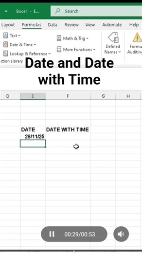 Excel Date & DateTime Formula Explained in Simple Way#knowledge #excel #jobinterview #exceltips