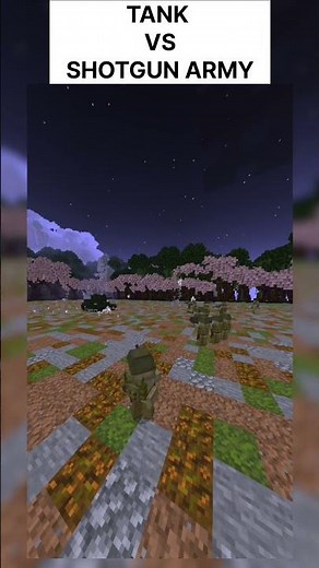 TANK VS SHOTGUN ARMY WHO WINS 👇#minecraft #shorts
