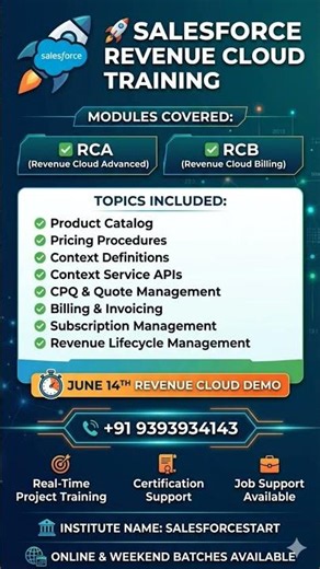 🌟 Salesforce Revenue Cloud Master Program (RCA + RCB)