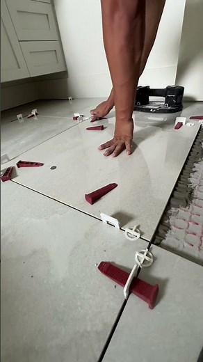 Installing 24x24 porcelain tiles #obftile #construction #interiordesign #diy #tile