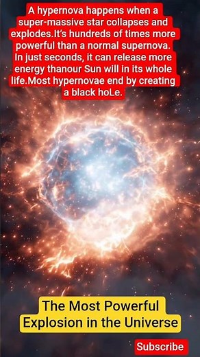 Hypernova: The Most Powerful Explosion in the Universe #Hypernova #SpaceShorts #UniverseExplained