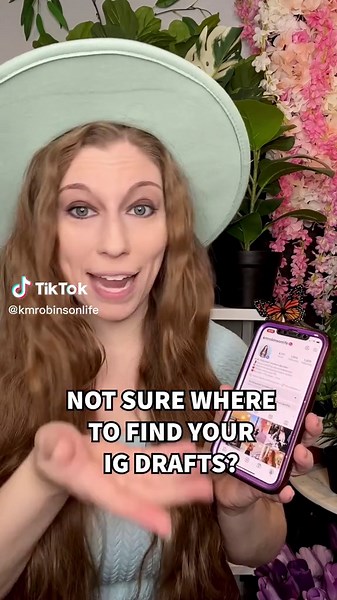 Not sure where to find your saved drafts on Instagram? Pull up a normal post but instead of adding new media, click over to drafts to find what you’ve already saved. Follow for more tips on how to maximize your time on IG! #socialtimesaver #socialmediatips #instagramtips