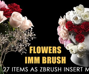 ArtStation - Flowers IMM brush   video | Brushes