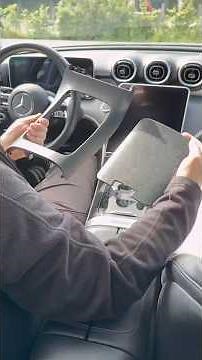 Goodbye piano black - center console swap #automobile #mercedes #diy #centerconsole