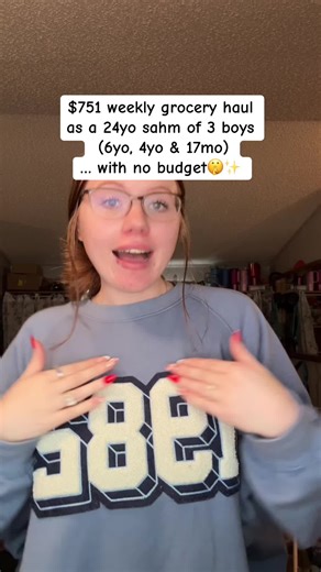 $751 Weekly Grocery Haul: 24yo Mom of 3 Boys