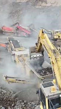 IMPACT CRUSHER - 2 x Keestrack R6h Impactors dominating the basalt quarry.