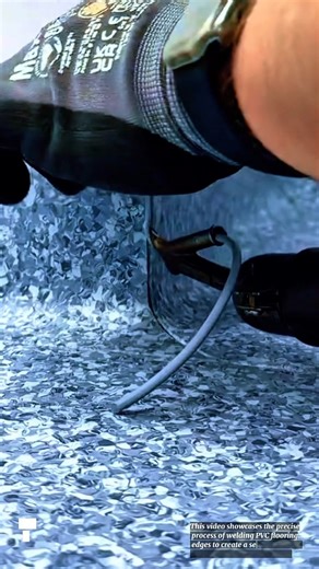 Welding PVC Flooring Edges for a Seamless Corner
