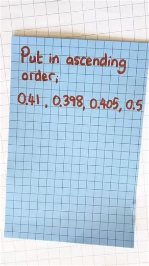 G1.01 GCSE Grade 1 number revision flashcard. Ordering decimals.