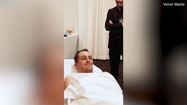 Groom dislocates his elbow while serenading his bride