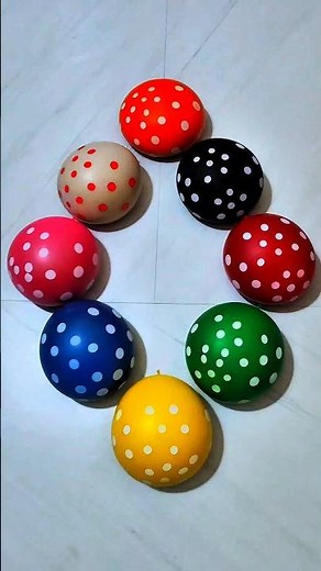 🎈 8 Polka Dot Balloons | Satisfying Color Wheel | Relaxing Balloon Pattern #dotballoon #shorts
