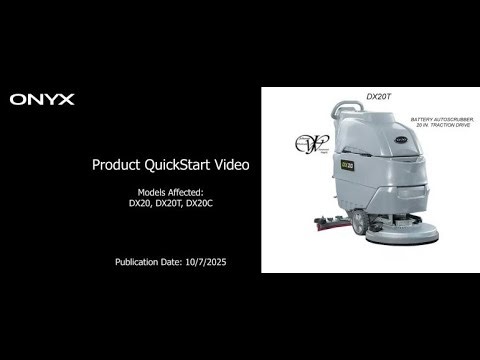 Onyx Floor Scrubber DX20,20T,20C Unpack and Setup QuickStart #onyx #scrubber #dx20